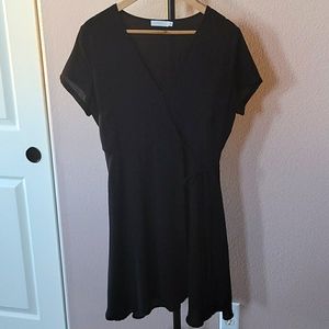 Black Wrap Mini Dress